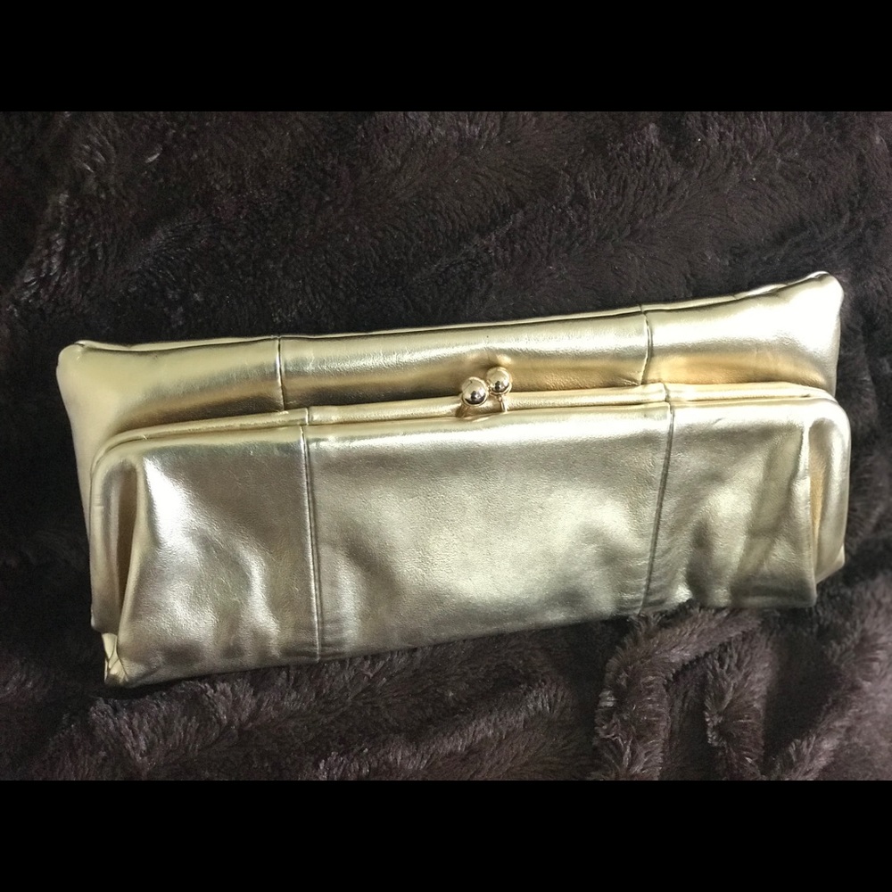 Gold large clutch